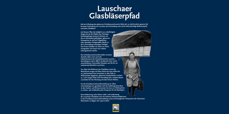 Glasblaeserpfad von Lauscha nach Sonneberg - Urlaub Thueringer Wald - Lauscha Glaskunst - www.lauscha-glaskunst.com